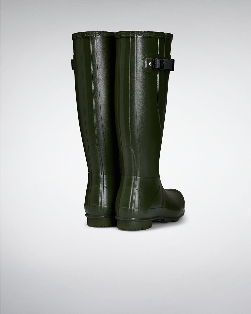 Hoge Regenlaarzen Dames - Hunter Norris Field Side Adjustable - Groen - 83QSDTGEP